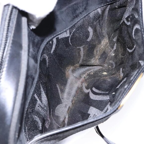 Salvatore Ferragamo Vala Shoulder Bag Leather Black Gold Auth BA5416 - Picture 13 of 16